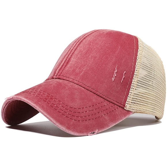 Accessories - NWOT women's messy bun trucker hat, ponytail hat